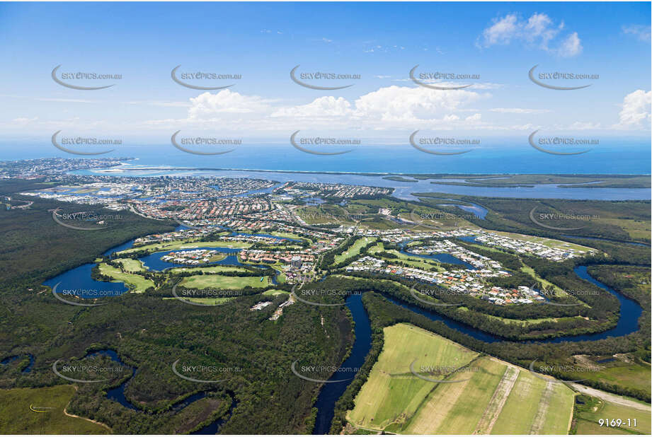 Aerial Photo Pelican Waters QLD Aerial Photography