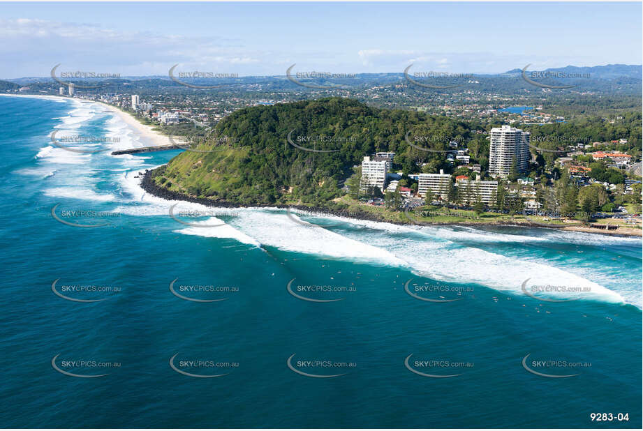 Aerial Photo Burleigh Heads Surf Break QLD Aerial Photography