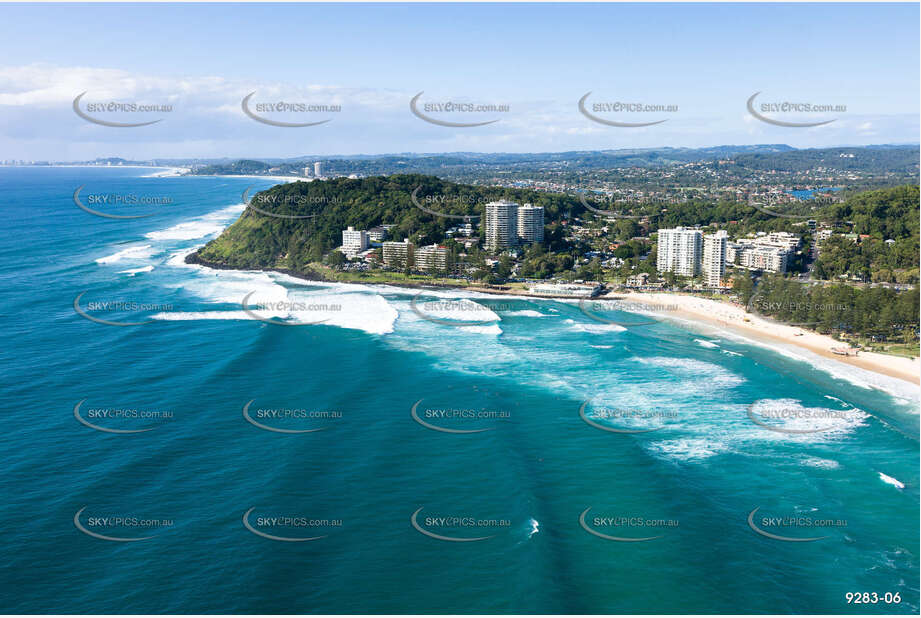 Aerial Photo Burleigh Heads Surf Break QLD Aerial Photography