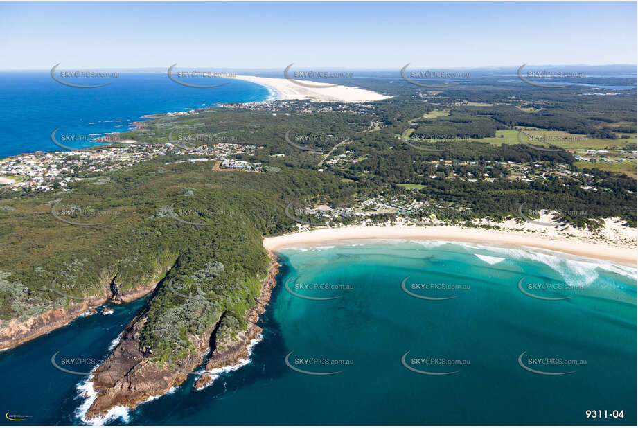 Aerial Photo One Mile Beach NSW Aerial Photography