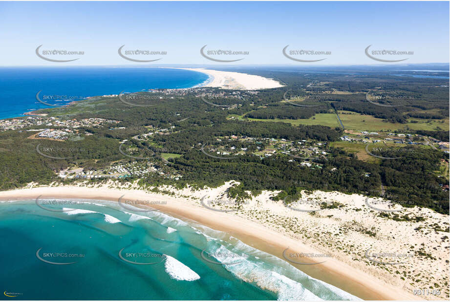 Aerial Photo One Mile Beach NSW Aerial Photography