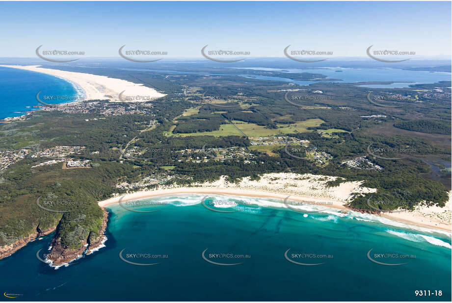 Aerial Photo One Mile Beach NSW Aerial Photography