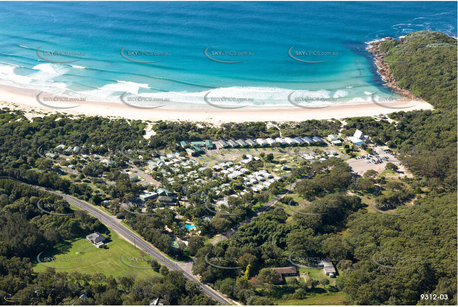 One Mile Beach Holiday Park NSW Aerial Photography