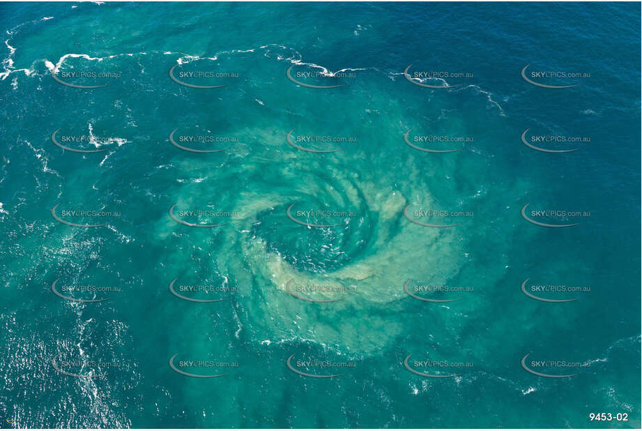 A Whirlpool just off Point Danger NSW Aerial Photography