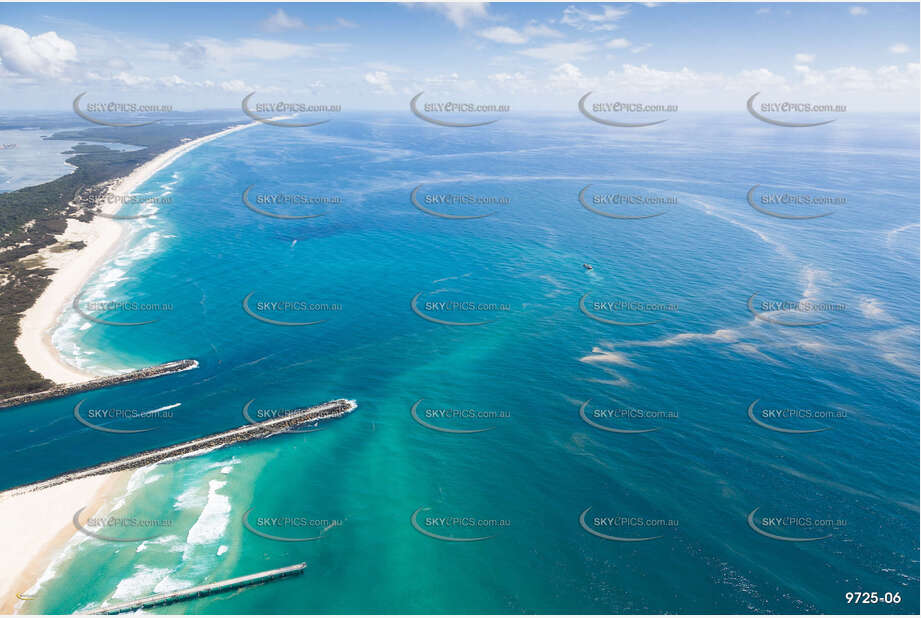 Aerial Photo The Gold Coast Seaway Sand Bar QLD Aerial Photography