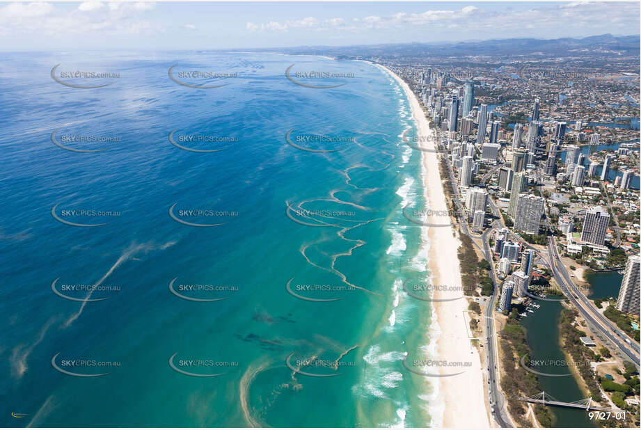 An Algal Bloom off Surfers Paradise QLD Aerial Photography