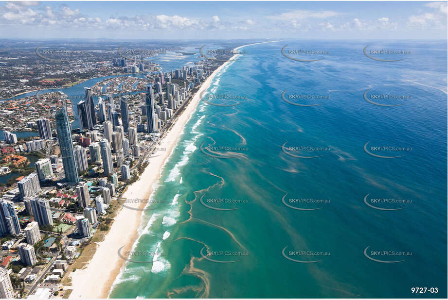 An Algal Bloom off Surfers Paradise QLD Aerial Photography