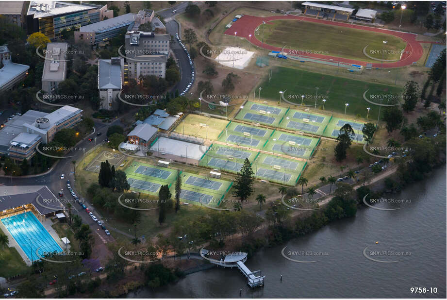 Aerial Photo The University of Queensland at Dusk QLD Aerial Photography