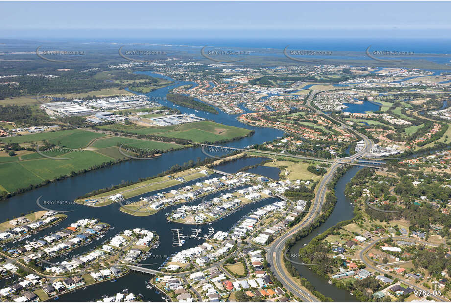 Aerial Photo Riverlinks Helensvale QLD Aerial Photography