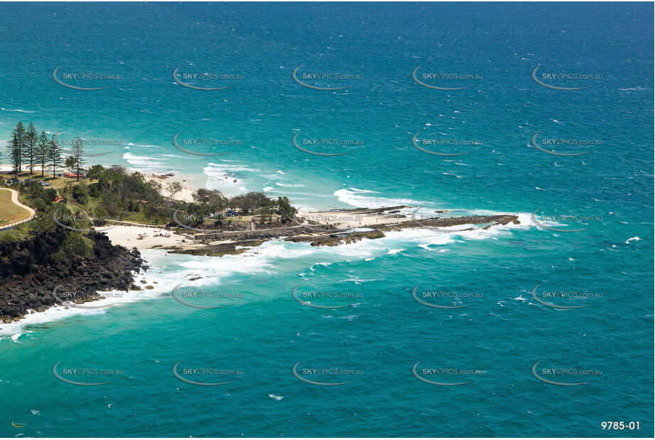 Aerial Photo Snapper Rocks Coolangatta QLD Aerial Photography